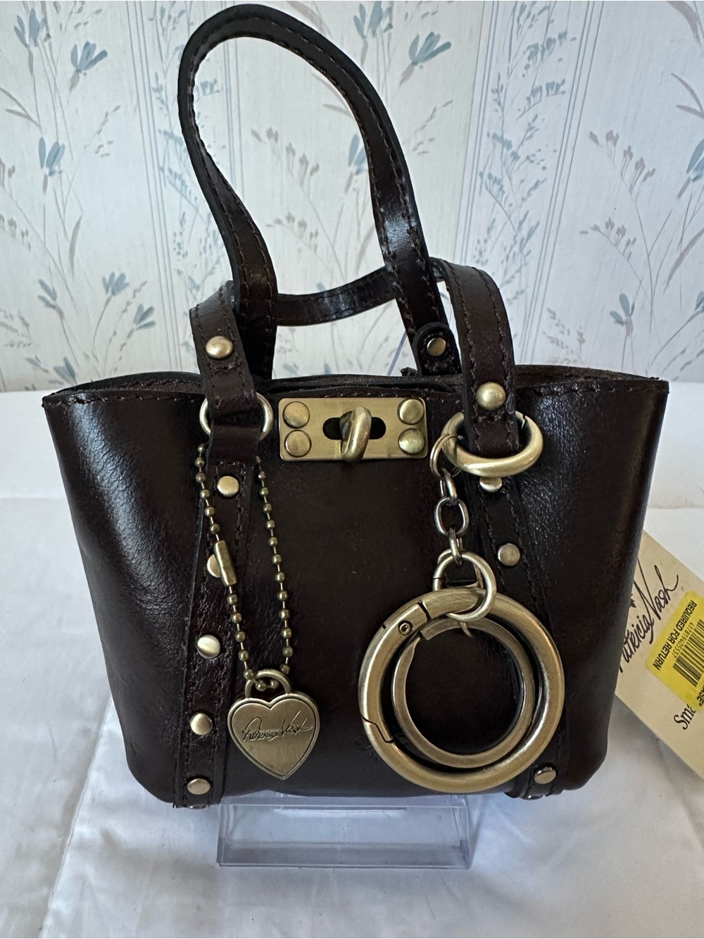 Patricia Nash Brown Leather Bag Charm